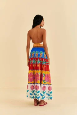 Farm Rio Off-White Vivid Garden Maxi Skirt 10 Farm Rio Off-White Vivid Garden Maxi Skirt -Farm Rio Shop 310663 05