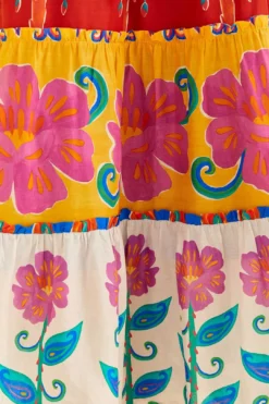 Farm Rio Off-White Vivid Garden Maxi Skirt 11 Farm Rio Off-White Vivid Garden Maxi Skirt -Farm Rio Shop 310663 06