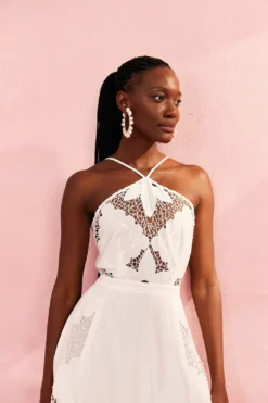 Farm Rio Off-White Embroidered Midi Dress 8 Farm Rio Off-White Embroidered Midi Dress -Farm Rio Shop 310674 03