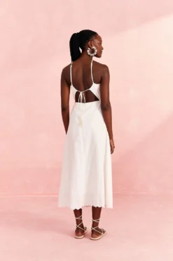 Farm Rio Off-White Embroidered Midi Dress 9 Farm Rio Off-White Embroidered Midi Dress -Farm Rio Shop 310674 04