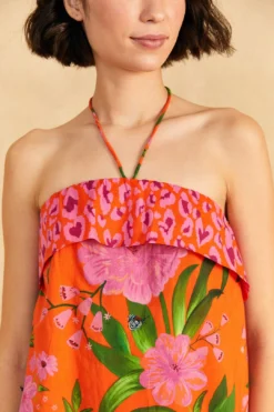 Farm Rio Romantic Garden & Leopard Pop Short Cover-Up -Farm Rio Shop 310679 03