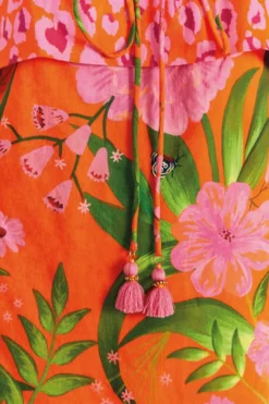 Farm Rio Romantic Garden & Leopard Pop Short Cover-Up -Farm Rio Shop 310679 05