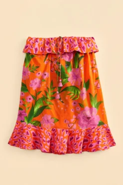 Farm Rio Romantic Garden & Leopard Pop Short Cover-Up -Farm Rio Shop 310679 06