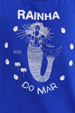 Farm Rio Blue Rainha Do Mar Organic Cotton T-Shirt -Farm Rio Shop 310682 04 scaled