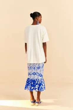 Farm Rio White Mar Da Bahia Organic Cotton T-shirt 9 Farm Rio White Mar Da Bahia Organic Cotton T-shirt -Farm Rio Shop 310696 04