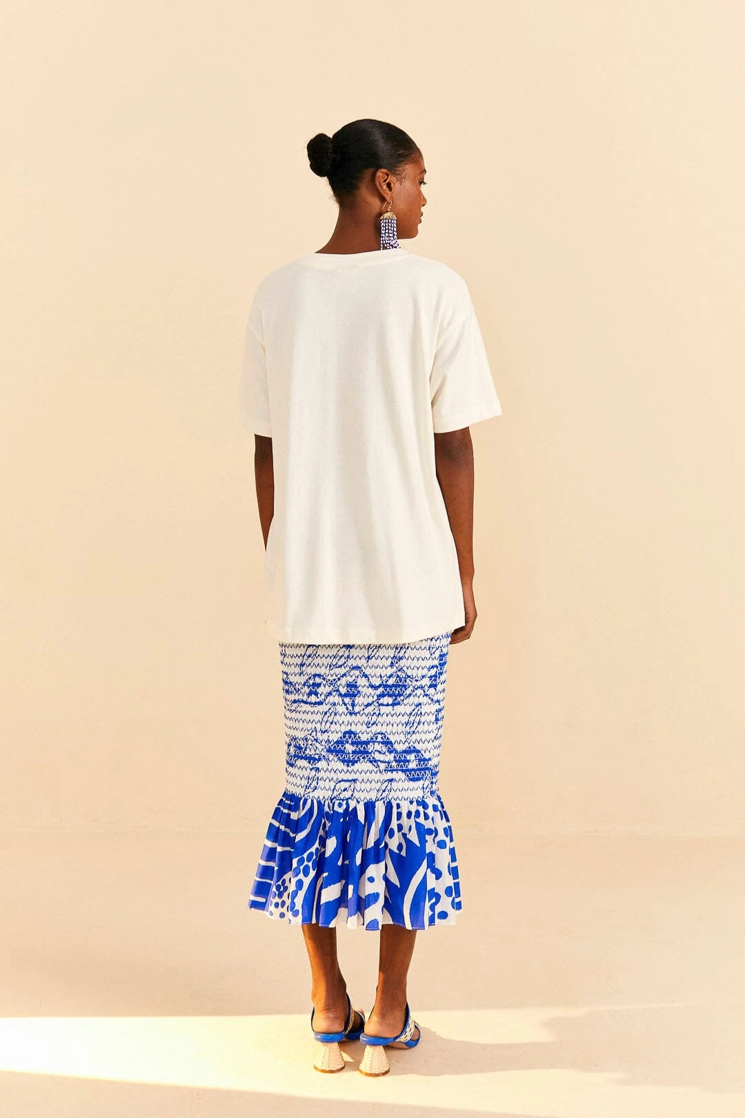 Farm Rio White Mar Da Bahia Organic Cotton T-shirt 4 Farm Rio White Mar Da Bahia Organic Cotton T-shirt - Image 4