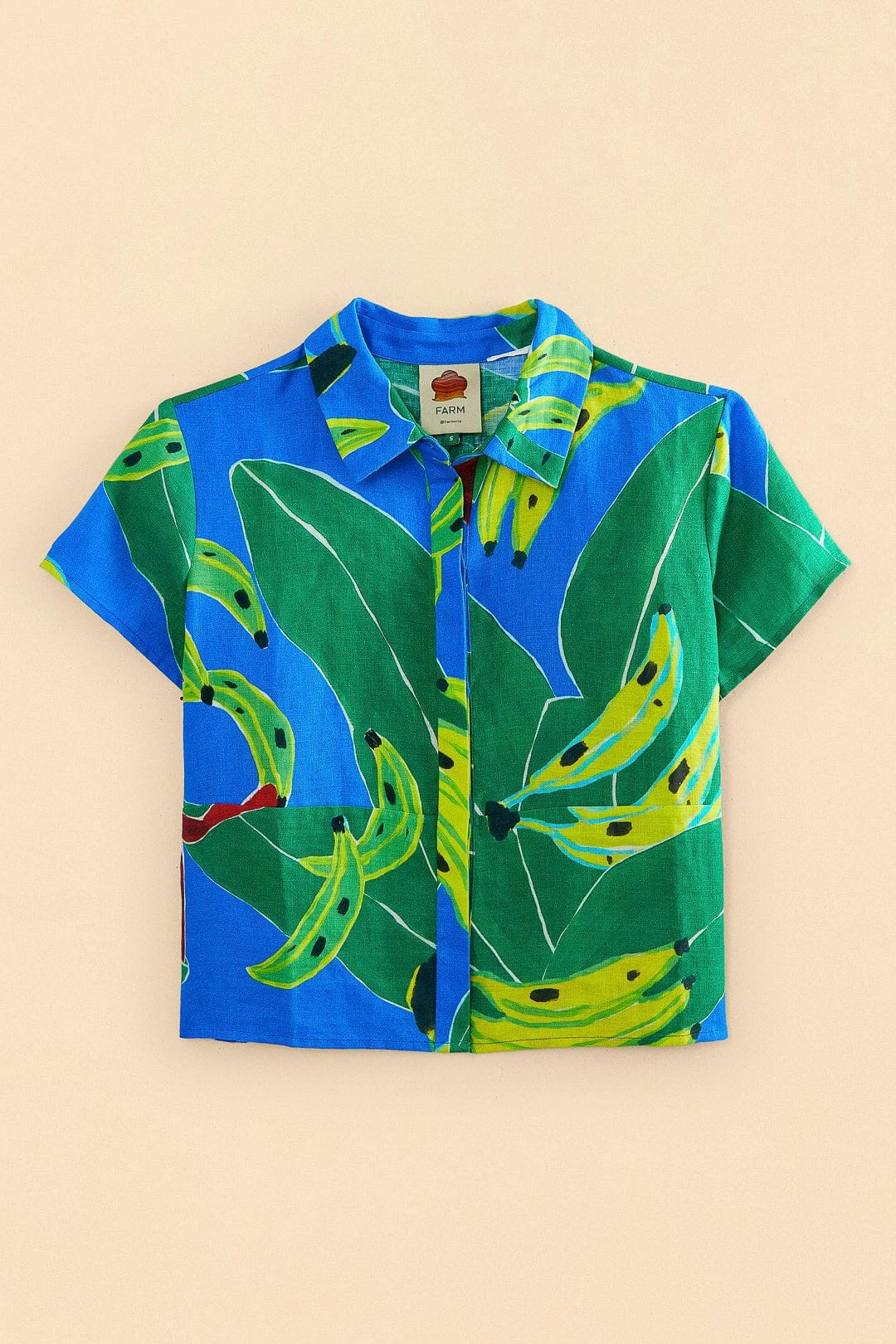 Farm Rio Blue Banana Leaves Shirt 6 Farm Rio Blue Banana Leaves Shirt - Image 6