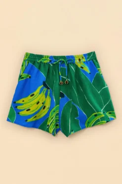 Farm Rio Blue Banana Leaves Shorts -Farm Rio Shop 310902 06