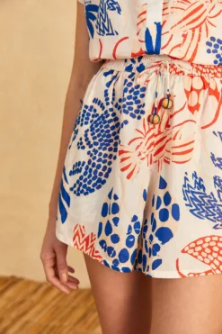 Farm Rio Off-White Mixed Lobster Shorts 8 Farm Rio Off-White Mixed Lobster Shorts -Farm Rio Shop 311279 03