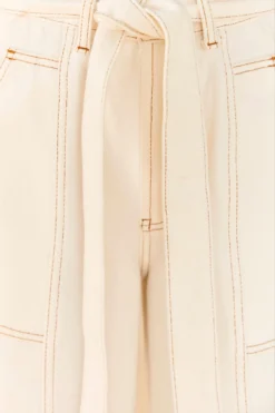 Farm Rio Off White Twill Pants -Farm Rio Shop 311317 04
