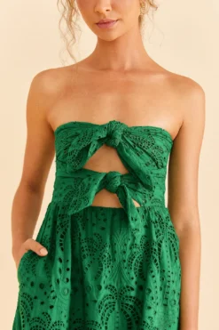 Farm Rio Green Coconut Tree Richelieu Midi Dress 8 Farm Rio Green Coconut Tree Richelieu Midi Dress -Farm Rio Shop 311340 03