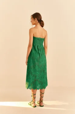 Farm Rio Green Coconut Tree Richelieu Midi Dress 9 Farm Rio Green Coconut Tree Richelieu Midi Dress -Farm Rio Shop 311340 04