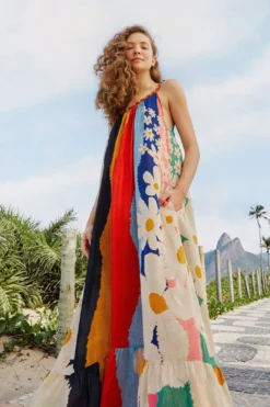 Farm Rio Super Fun Daisy Maxi Dress