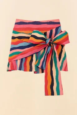 Farm Rio Super Fun Stripes Organic Cotton Mini Skirt -Farm Rio Shop 311364 06
