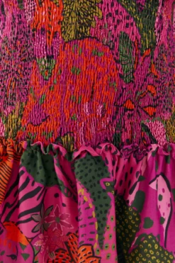 Farm Rio Pink Cool Leopards Lenzing™ Ecovero™ Viscose Mini Dress -Farm Rio Shop 311369 04