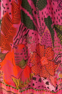 Farm Rio Pink Cool Leopards Maxi Dress -Farm Rio Shop 311370 05