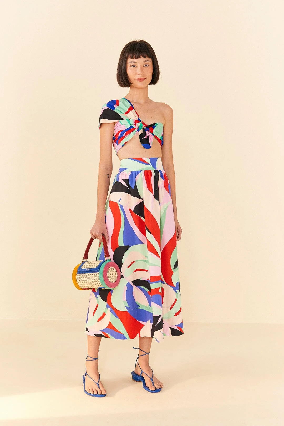 Farm Rio Colorful Monstera Organic Cotton Crop Top 2 Farm Rio Colorful Monstera Organic Cotton Crop Top - Image 2