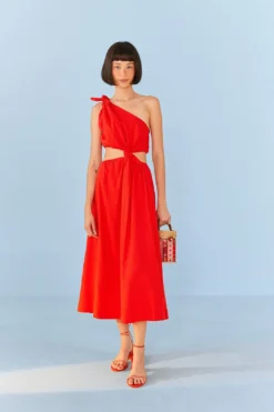Red Knot Midi Dress