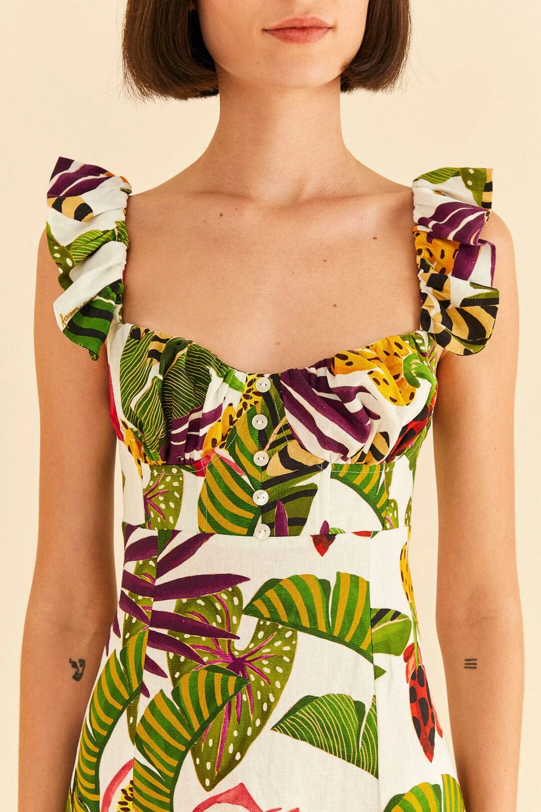 Farm Rio Striped Forest Mini Dress 3 Farm Rio Striped Forest Mini Dress - Image 3