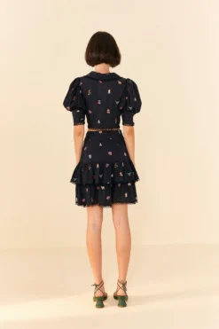 Farm Rio Zodiac Cross Stitch Mini Skirt -Farm Rio Shop 311416 03 1