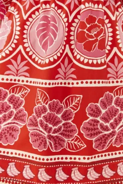 Farm Rio Red Summer Sunrise Organic Cotton Mini Dress -Farm Rio Shop 311432 05