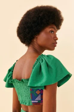 Farm Rio Embroided Green Top 8 Farm Rio Embroided Green Top -Farm Rio Shop 311435 03