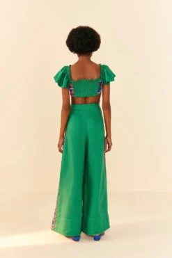 Farm Rio Embroided Green Pants 9 Farm Rio Embroided Green Pants -Farm Rio Shop 311436 04
