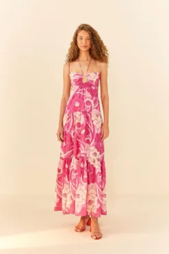 Pink Tropical Groove Maxi Dress -Farm Rio Shop 311532 04