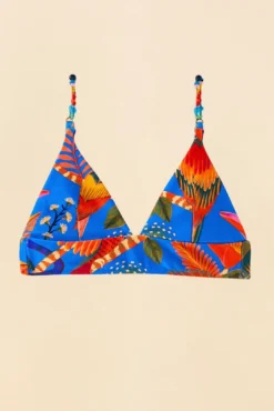 Farm Rio Blue Macaw Party Crochet Bikini Top -Farm Rio Shop 311539 05