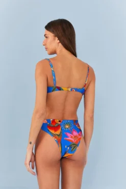 Farm Rio Blue Macaw Party High Waisted Bikini Bottom 8 Farm Rio Blue Macaw Party High Waisted Bikini Bottom -Farm Rio Shop 311540 04