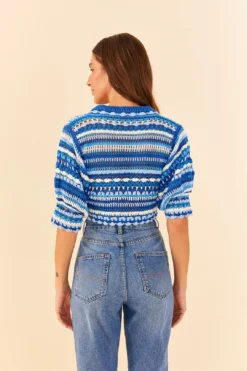 Farm Rio Multi Stitches Crochet Collar Blouse 9 Farm Rio Multi Stitches Crochet Collar Blouse -Farm Rio Shop 311558 04