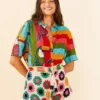Farm Rio Multi Circles Crochet Shorts