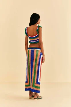 Farm Rio Pitta Crochet Skirt -Farm Rio Shop 311945 04
