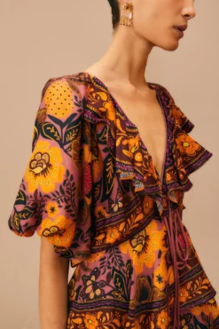 Farm Rio Blush Garden Bloom Maxi Dress -Farm Rio Shop 312002 03