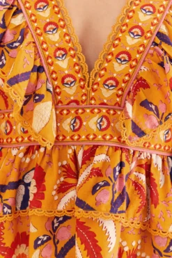 Farm Rio Yellow Palms Party Ruffle Blouse 12 Farm Rio Yellow Palms Party Ruffle Blouse -Farm Rio Shop 312021 06