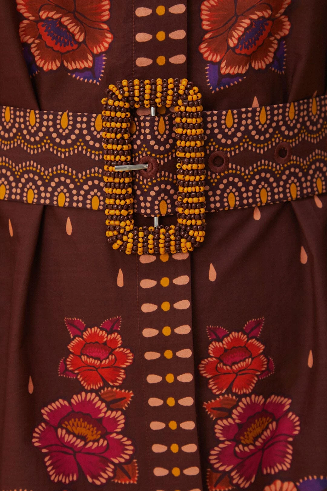 Farm Rio Brown Bright Flora Short Sleeve Mini Dress 5 Farm Rio Brown Bright Flora Short Sleeve Mini Dress - Image 5