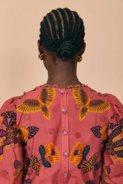 Farm Rio Blush Living Bloom Short Sleeve Mini Dress 9 Farm Rio Blush Living Bloom Short Sleeve Mini Dress -Farm Rio Shop 312186 04