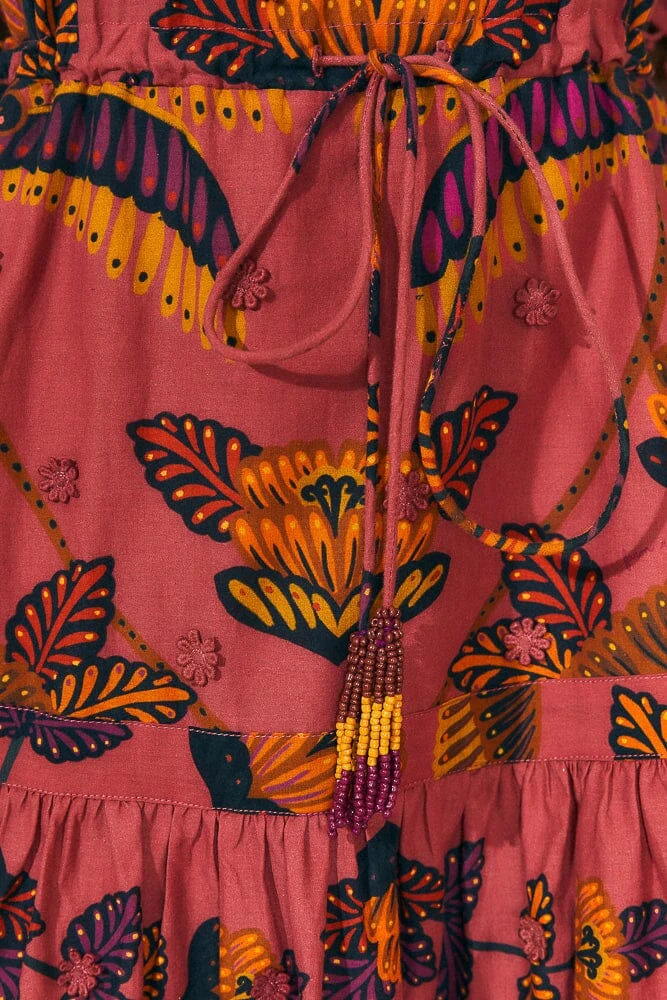 Farm Rio Blush Living Bloom Short Sleeve Mini Dress 5 Farm Rio Blush Living Bloom Short Sleeve Mini Dress - Image 5