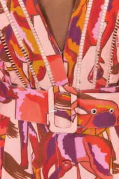 Farm Rio Rose Wild Horses Pleated Short Sleeve Jumpsuit -Farm Rio Shop 312232 05 1