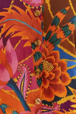 Farm Rio Vintage Wave Multicolor Long Sleeve Shirt -Farm Rio Shop 312273 05