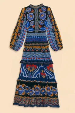 Farm Rio Black Ainika Sparkle Long Sleeve Maxi Dress 11 Farm Rio Black Ainika Sparkle Long Sleeve Maxi Dress -Farm Rio Shop 312343 07