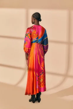 Farm Rio Vintage Wave Circle Cut-Out Midi Dress -Farm Rio Shop 312373 05