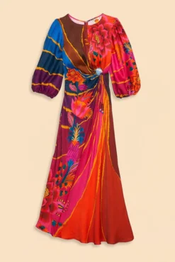 Farm Rio Vintage Wave Circle Cut-Out Midi Dress -Farm Rio Shop 312373 07