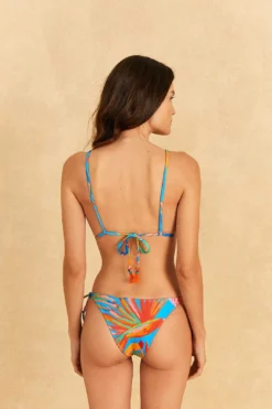 Farm Rio Blue Painted Birds Triangle Bikini Top 7 Farm Rio Blue Painted Birds Triangle Bikini Top -Farm Rio Shop 312409 04
