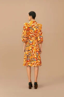 Farm Rio Yellow Palms Party Midi Dress -Farm Rio Shop 312461 04