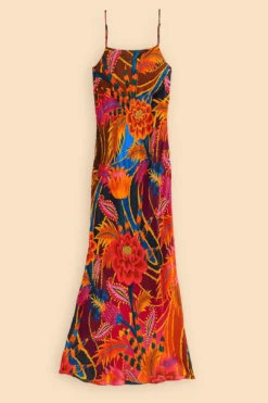 Farm Rio Vintage Wave Multicolor Lenzing™ Ecovero™ Viscose Maxi Dress -Farm Rio Shop 312607 06