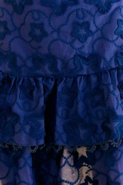 Farm Rio Navy Blue 3d Star Texture Mini Skirt 8 Farm Rio Navy Blue 3d Star Texture Mini Skirt -Farm Rio Shop 312645 05