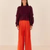 Farm Rio Orange Tailored Pants