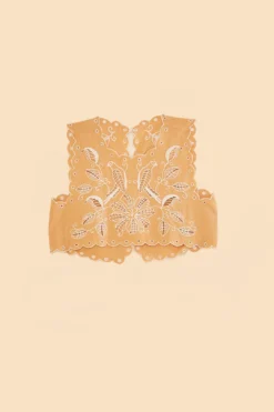 Farm Rio Sand Richelieu Sleeveless Crop Top -Farm Rio Shop 313592 06