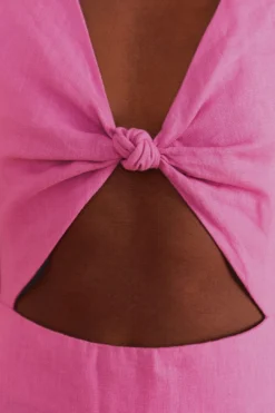 Farm Rio Pink Cut Out Short Sleeve Midi Dress 10 Farm Rio Pink Cut Out Short Sleeve Midi Dress -Farm Rio Shop 313597 05